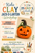 Little Maker's Workshop - Clay Pumpkins - September 21
