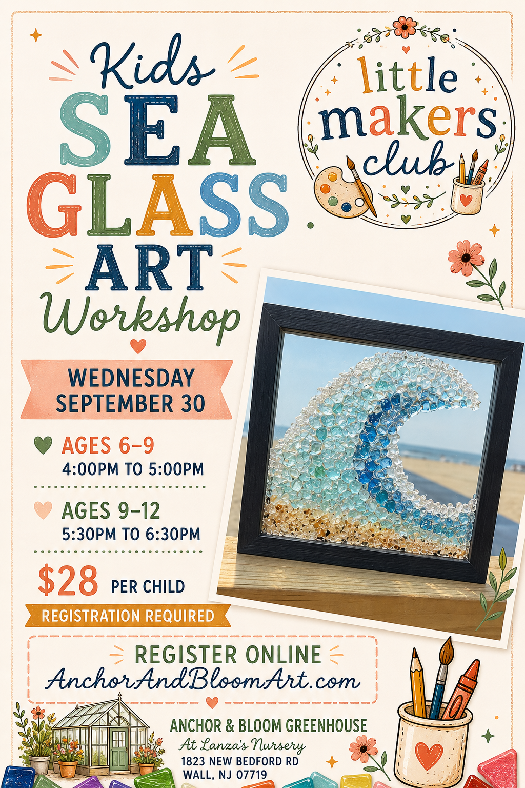 Little Maker's Workshop - Sea Glass Art - September 30