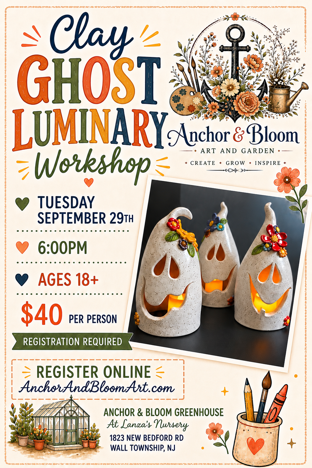 Clay Ghost Luminary - September 29