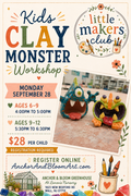 Little Maker's Workshop - Clay Halloween Monsters - September 28