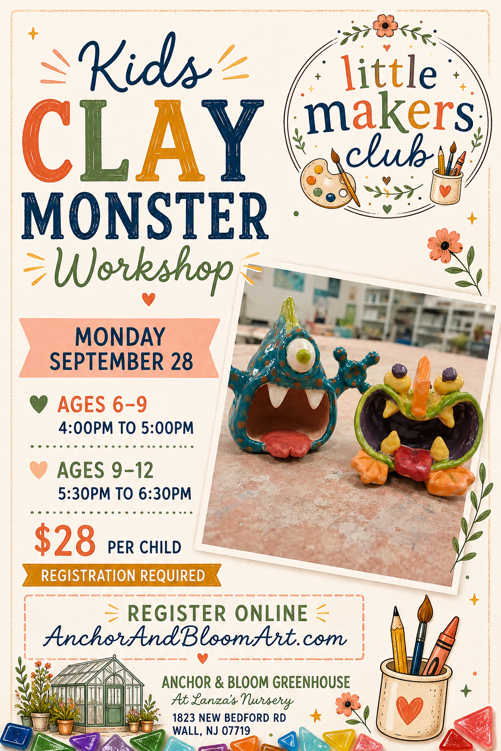 Little Maker's Workshop - Clay Halloween Monsters - September 28