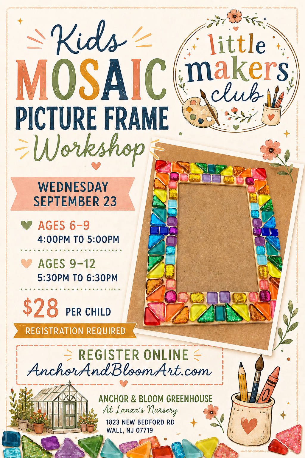 Little Maker's Workshop - Mosaic Picture Frames - September 23