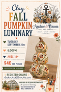 Clay Fall Pumpkin Luminaries - September 22
