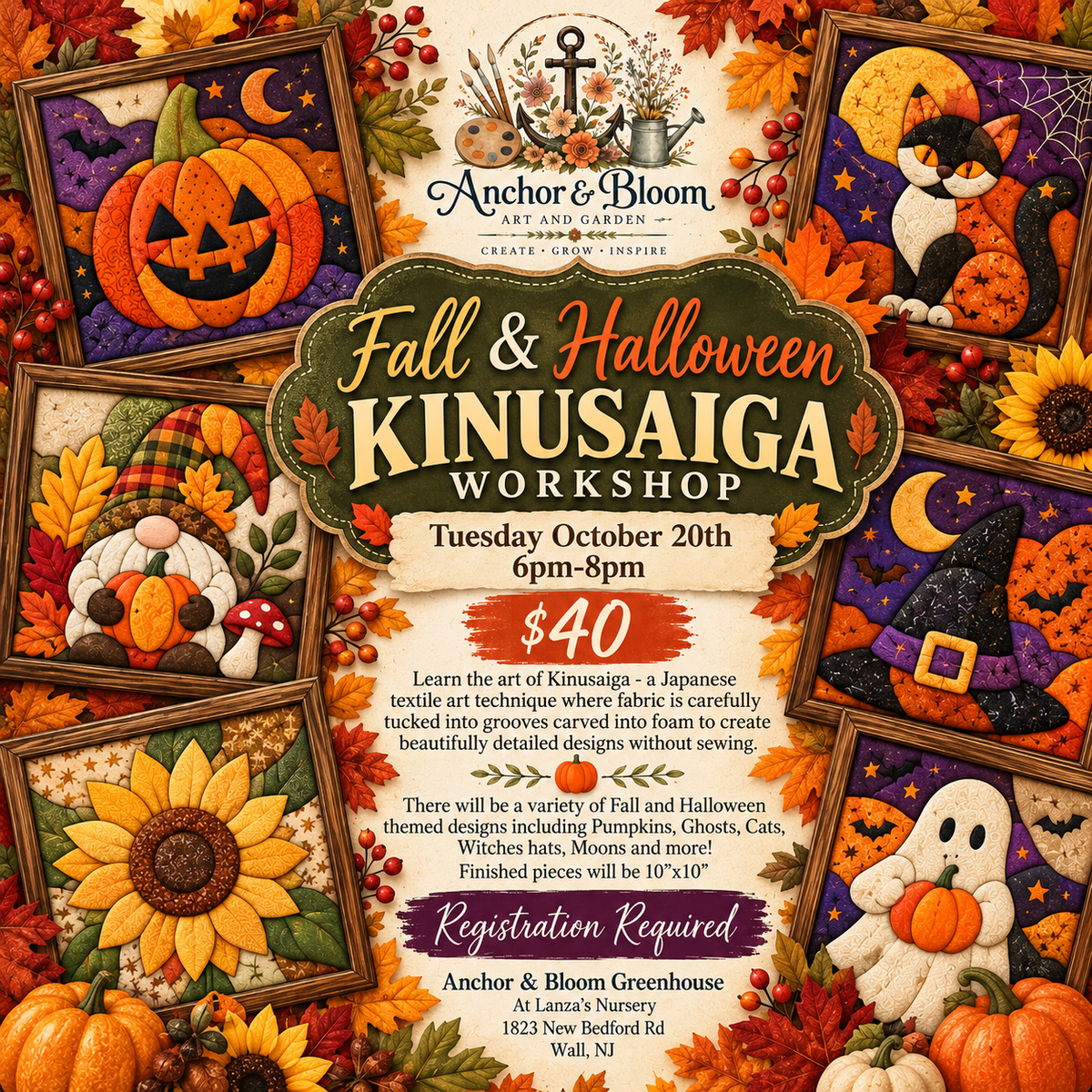 Fall & Halloween Kinusaiga Workshop - October 20th
