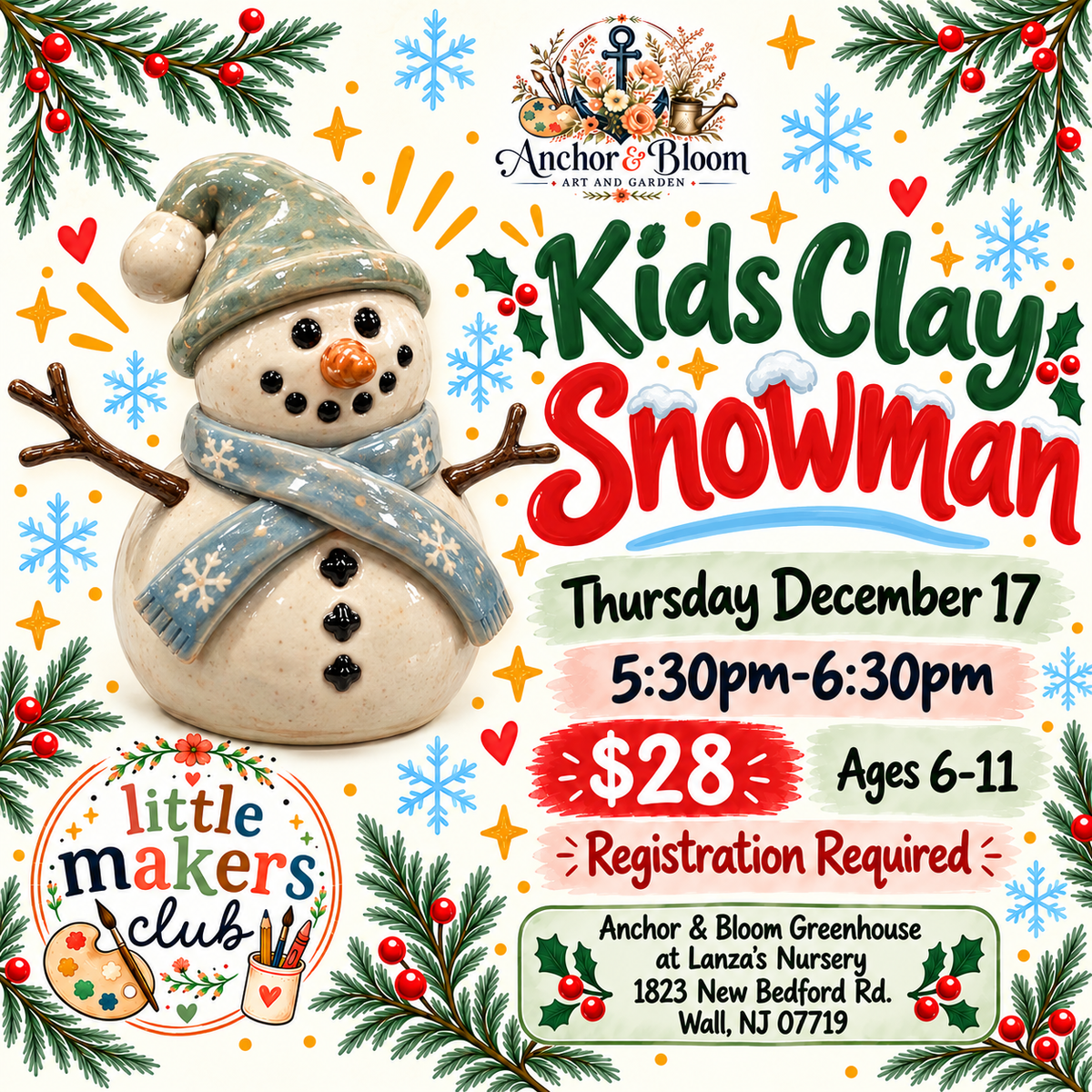 Kids & Clay - Clay Snowman - December 17
