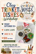 Creative Roots Club - Clay Trinket Dishes - September 18